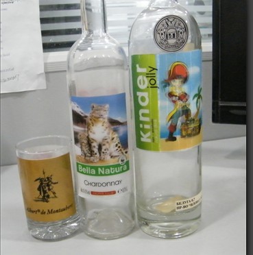 PVC adhesive labels，3D wine labels