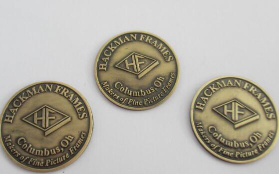 furniture label, custom antique logo, metal embossed nameplate, oval badge, old silver metal badge