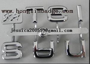 Custom ABS Chrome plated car badge, car emblem, car sticker