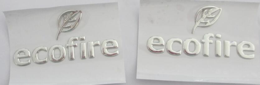 3D soft sticker, adhesive logo, name plate, silver chrome sign
