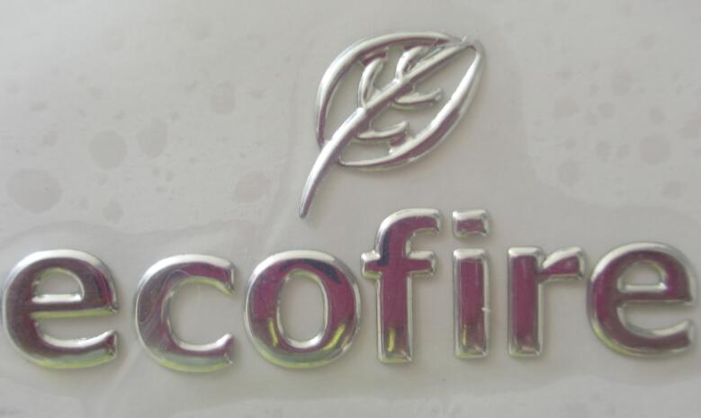 3D soft sticker, adhesive logo, name plate, silver chrome sign