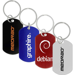 anodized aluminum dog tags with printing logos,dog tag with ball chain or key ring