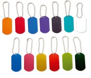 Grade Custom Shape And Color Metal Blank Dog Tag