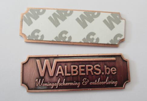 antique furniture badge Metal badge for furniture machine with adhesive , bronze furniture label, vintage badge