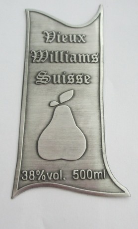 3D embossed soft tin/pewter/stannum metal wine label,metal bottle label,metal wine sticker, cheap metal label perfume metal label